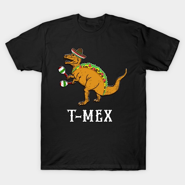 Funny Cinco De Mayo Celebrations Gifts, Dino Tacosaurus TRex T-Shirt by hugandmug